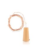 Halványzöld ledfüzér üvegpalackba - 2 méter hosszú füzér 20 leddel