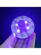 Ledes pohár és palack alátét 4 leddel, PIROS, 5 DB/CSOMAG