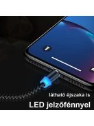 3 kábel + 3 fej - 3 db mágneses csatlakozású telefontöltő kábel 3 db, 3 féle fejjel