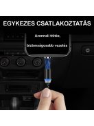 3 kábel + 3 fej - 3 db mágneses csatlakozású telefontöltő kábel 3 db, 3 féle fejjel